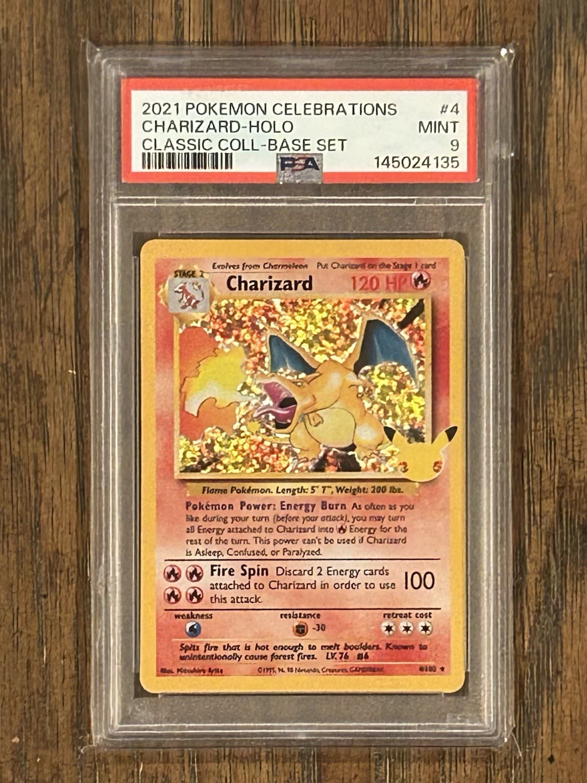 Charizard 2021 Pokemon Sword & Shield Celebrations #4/102 Classic Holo PSA 9🔥