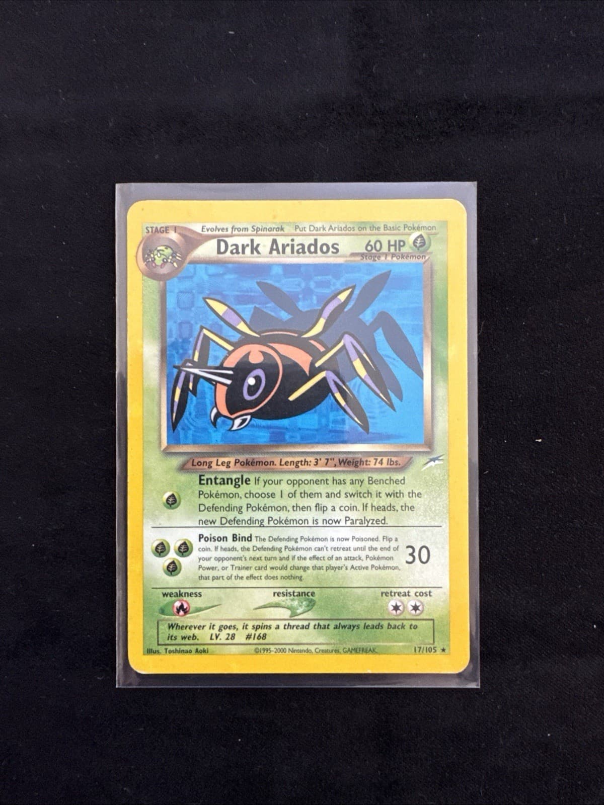 Pokemon TCG Dark Ariados Neo Destiny Card 17/105 MP (FREE SHIP 20+$)