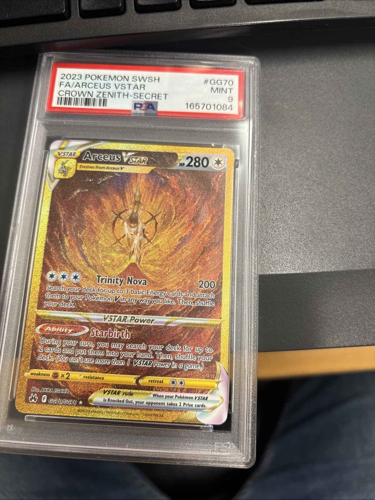 Arceus VSTAR (Secret) GG70/GG70 SWSH: Crown Zenith: Galarian Gallery Holo PSA 9