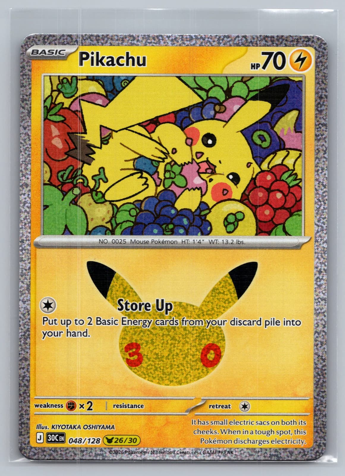Pikachu #48/128 2026 30th Celebration Pokemon TCG