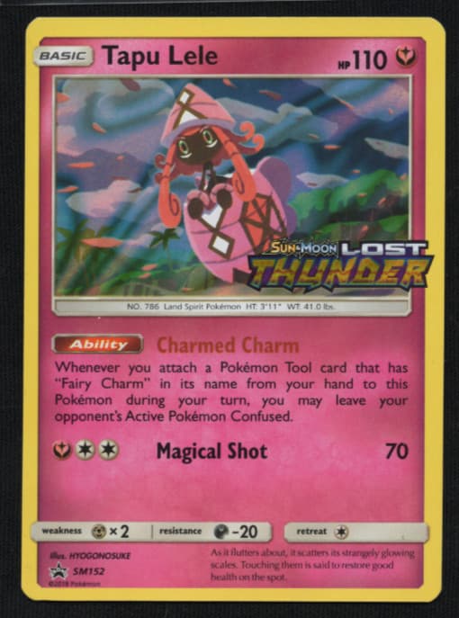 Tapu Lele SM152 Lost Thunder Stamp Holo Black Star Promo | HYOGONOSUKE LP+/NM-