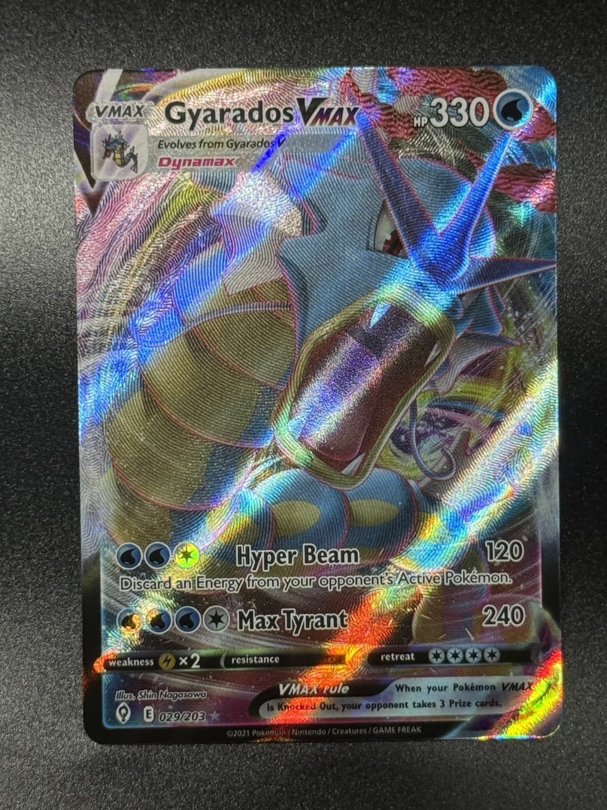 Gyarados VMAX SWSH07: Evolving Skies Holofoil 029/203 - Pokemon TCG NM