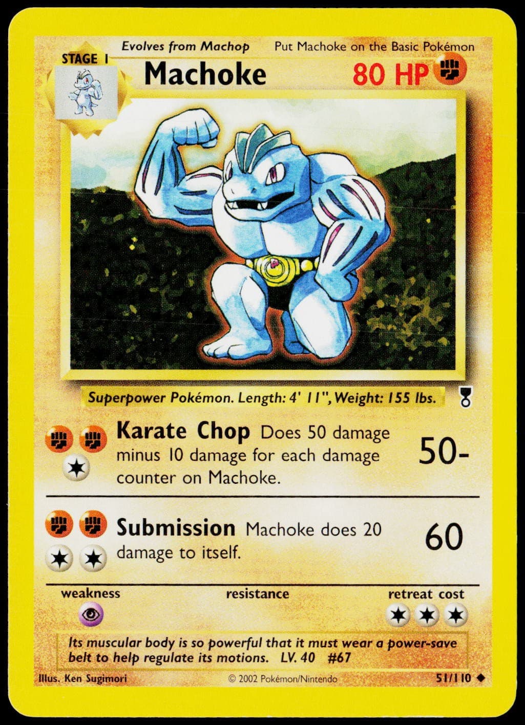 Machoke 51/110 Uncommon Legendary Collection Pokemon Lightly Played