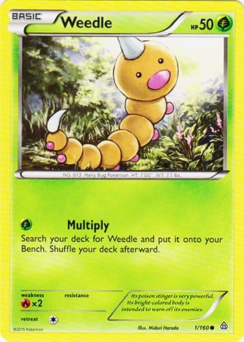 Weedle - 1/160 - Common (Near Mint) Primal Clash - Grass Pokémon