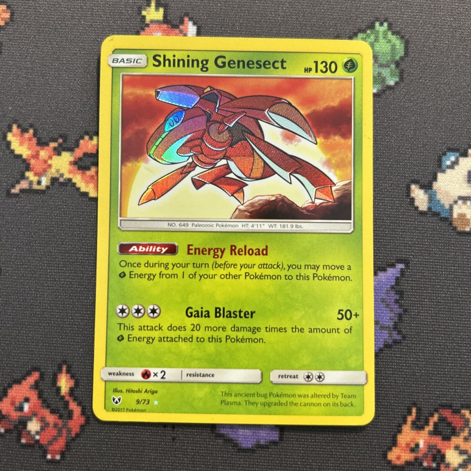 Shining Genesect 9/73 LP -Ultra Rare Pokemon Card- Shining Legends (6k)