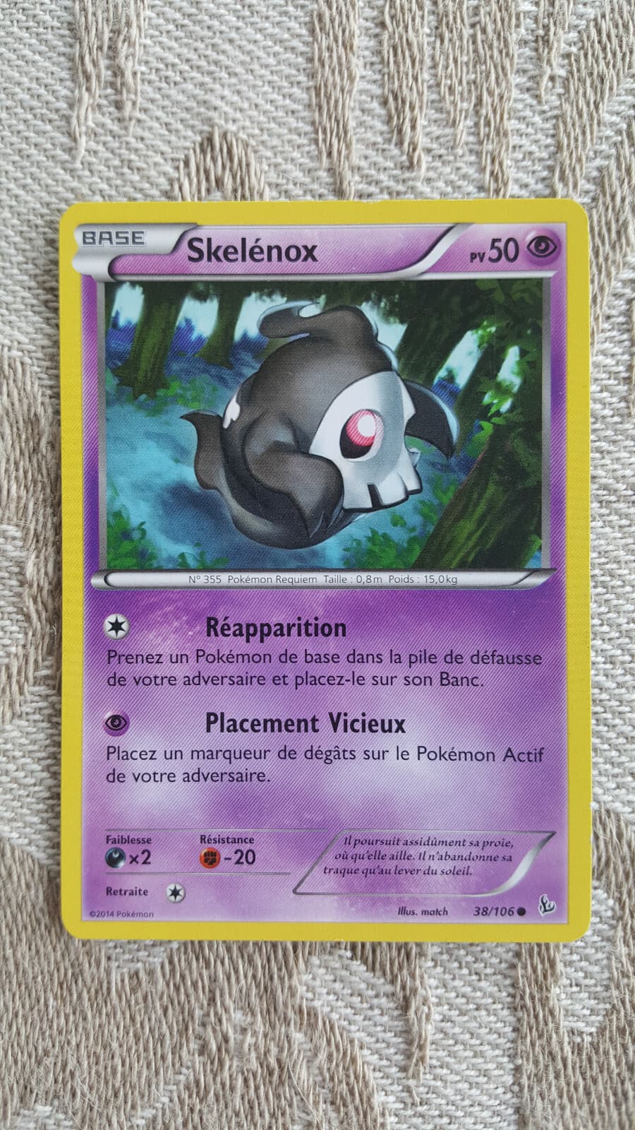 😀😀😀 Carte Pokémon - Skelénox 38/106 - XY2 Etincelles