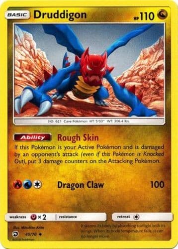 Druddigon - 45/70 - Uncommon (Mp) Dragon Majesty - Dragon Pokémon