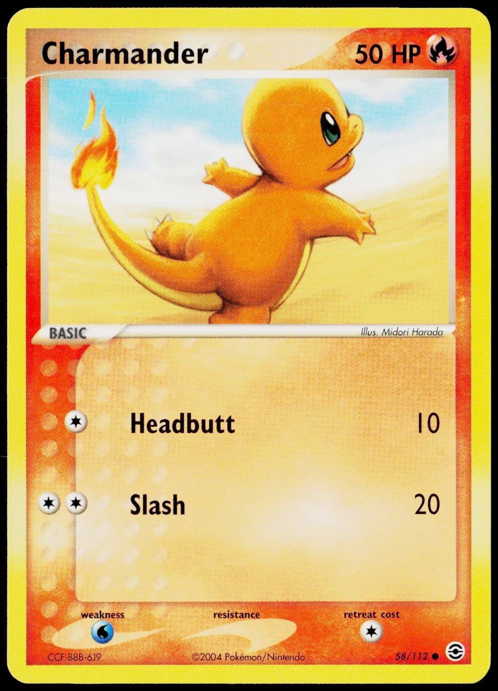 Charmander 58/112 Common FireRed & LeafGreen Pokemon Lightly Played