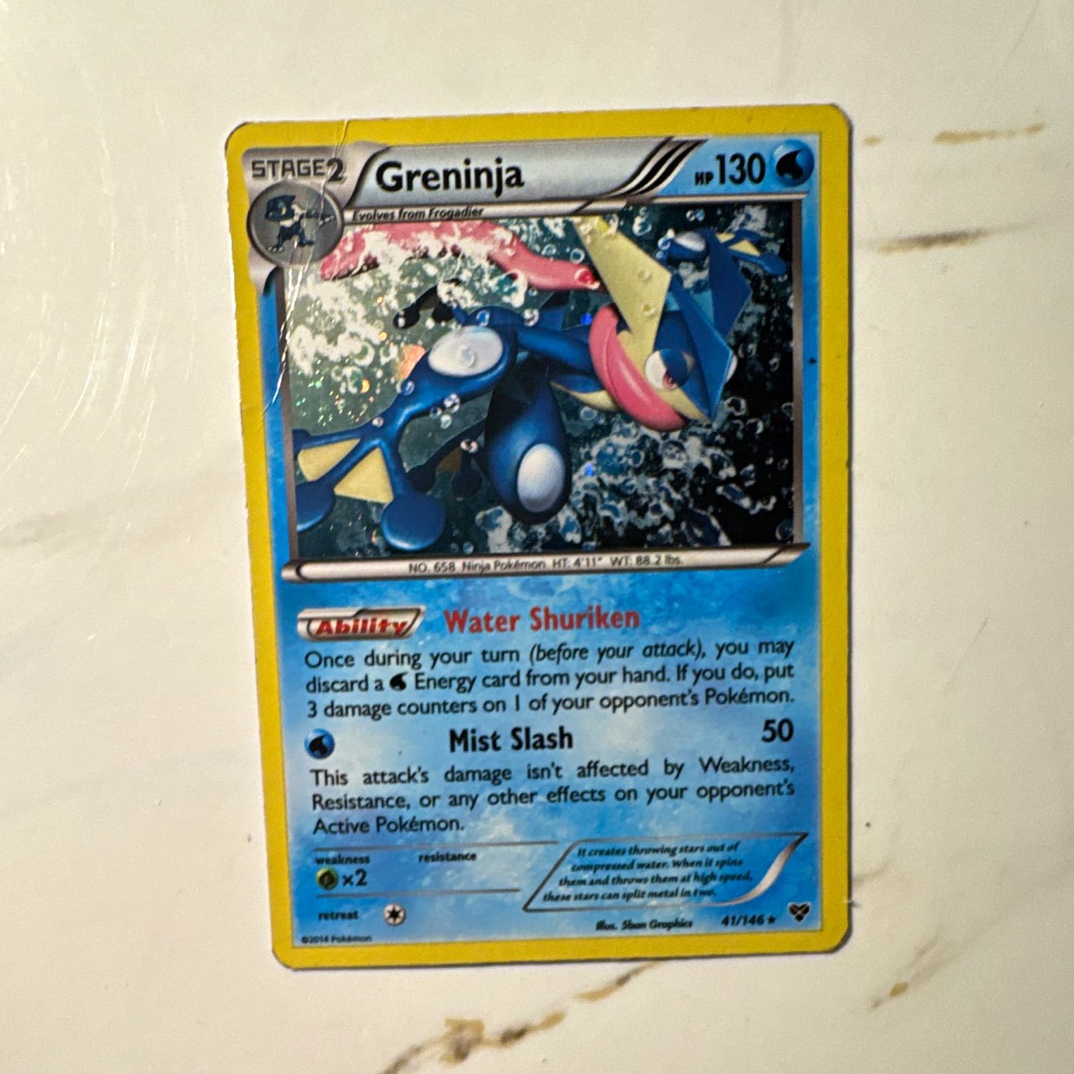 Greninja 41/146 XY Holo Rare Holo Stage 2 130 HP English Pokémon TCG