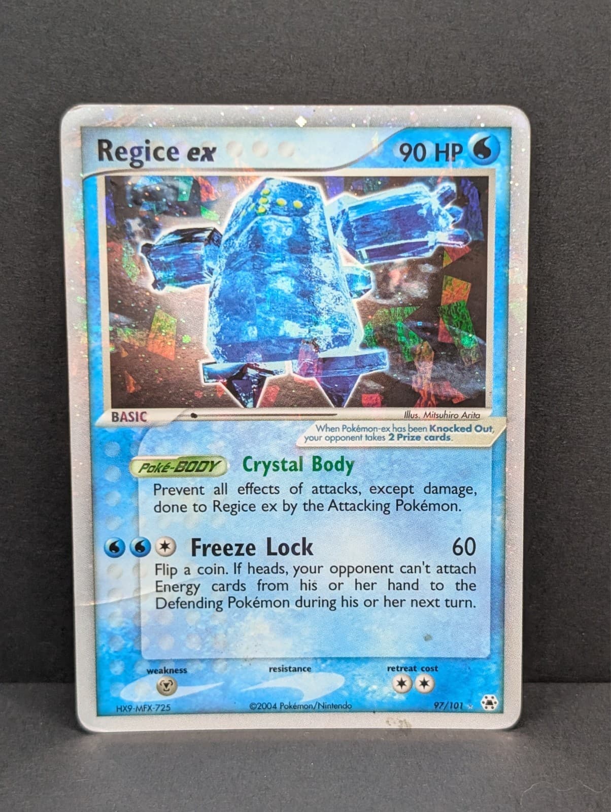 Regice Ex Hidden Legends 97/101 Holo Rare Pokemon TCG Nintendo cracked ice MP