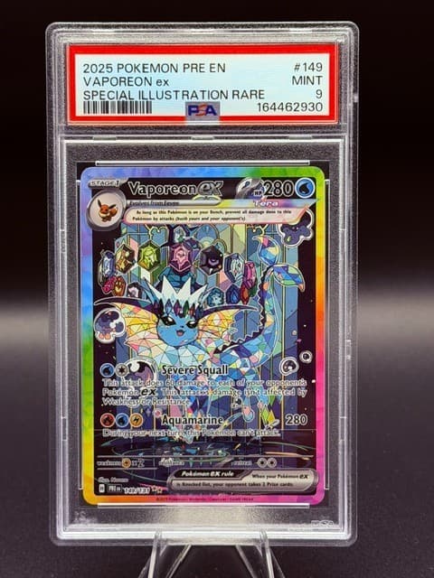 Vaporeon ex 149/131 Sv: Prismatic Evolutions Holo PSA 9