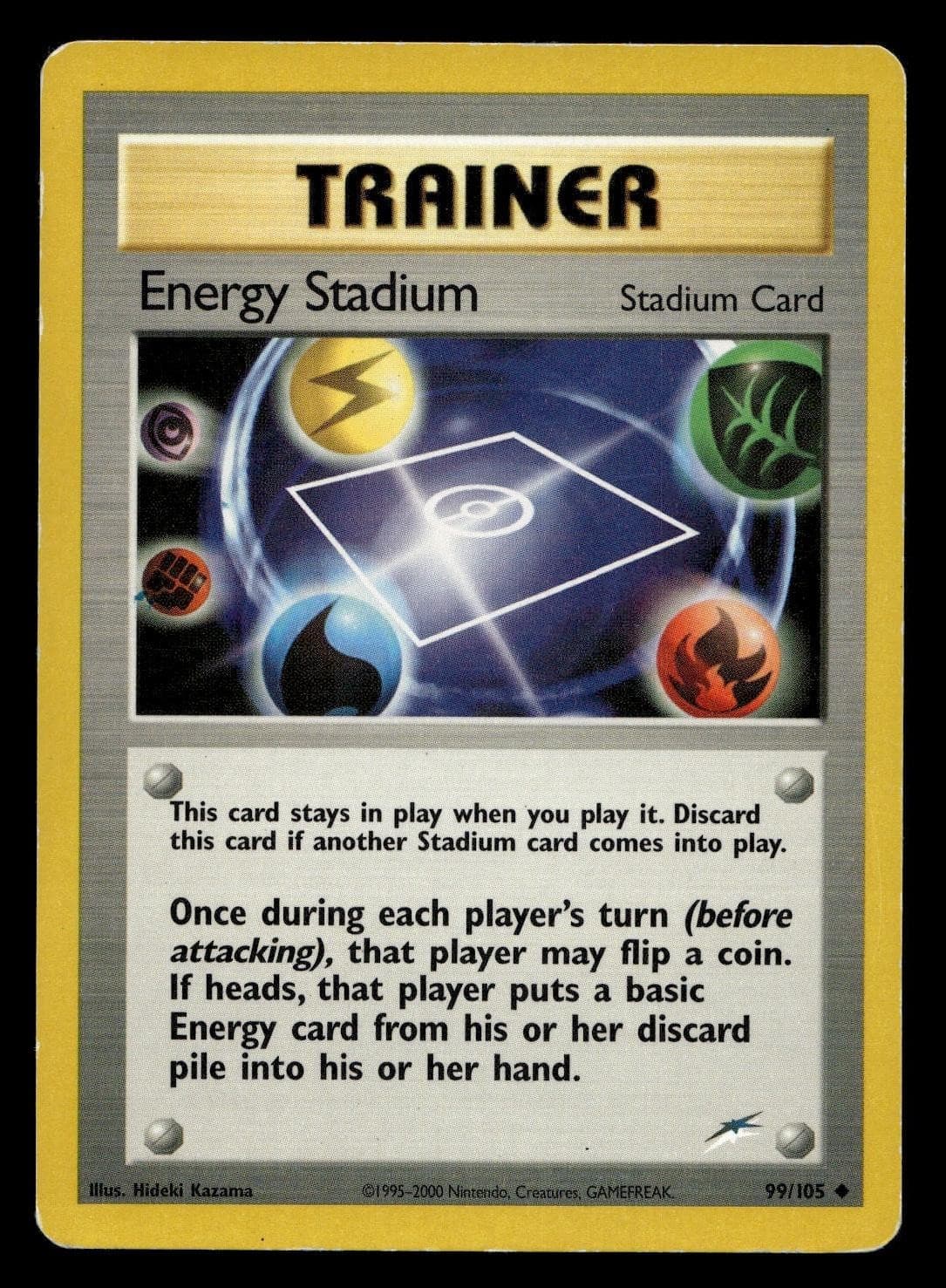 ENERGY STADIUM 99/105 UNCOMMON NEO DESTINY POKEMON MODERATELY PLAYED