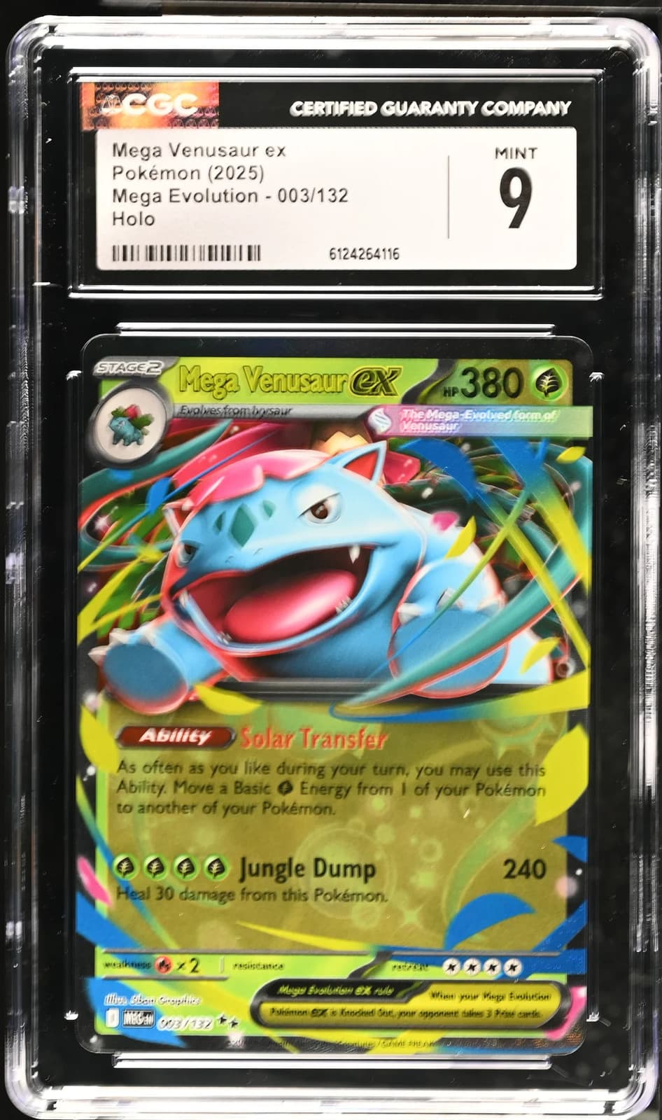 2025 Pokemon Mega Evolution Mega Venusaur ex #003/132 CGC 9