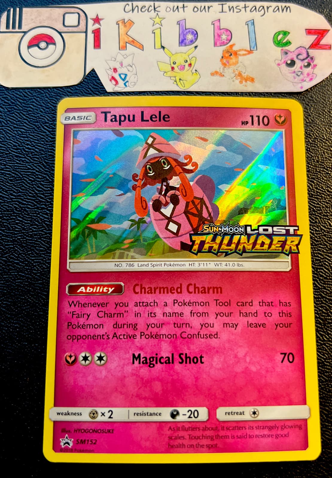 Tapu Lele SM152 NM Holo Fairy Aisle Pokemon Card!