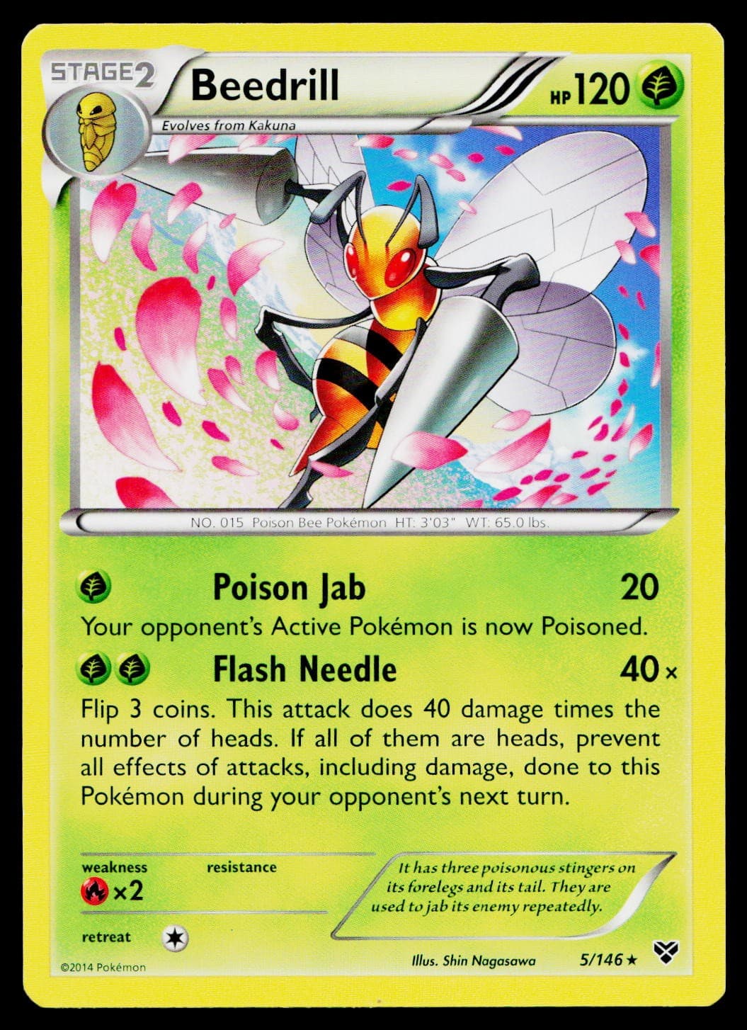 Beedrill 5/146 Rare XY Pokemon
