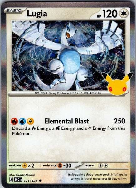 Lugia 121/128 30th Celebration Rare LP Pokemon TCG
