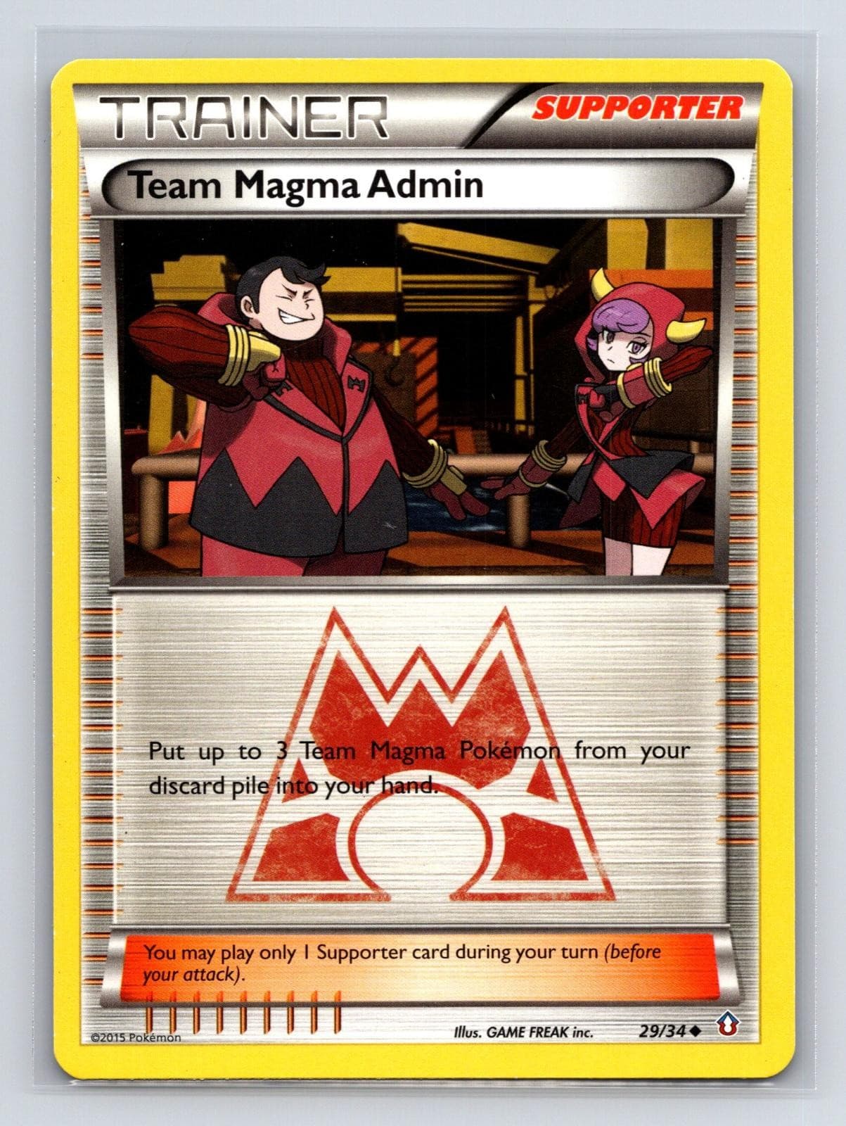 Team Magma Admin 29/34 Uncommon Double Crisis Pokemon Lightly Played