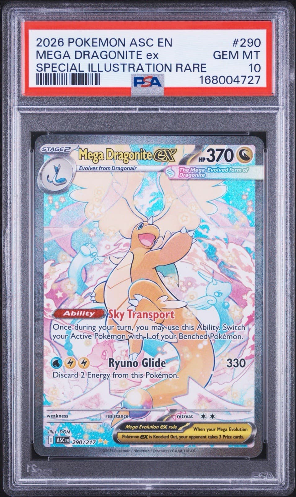 Mega Dragonite ex 290/217 Special Illustration Rare PSA 10