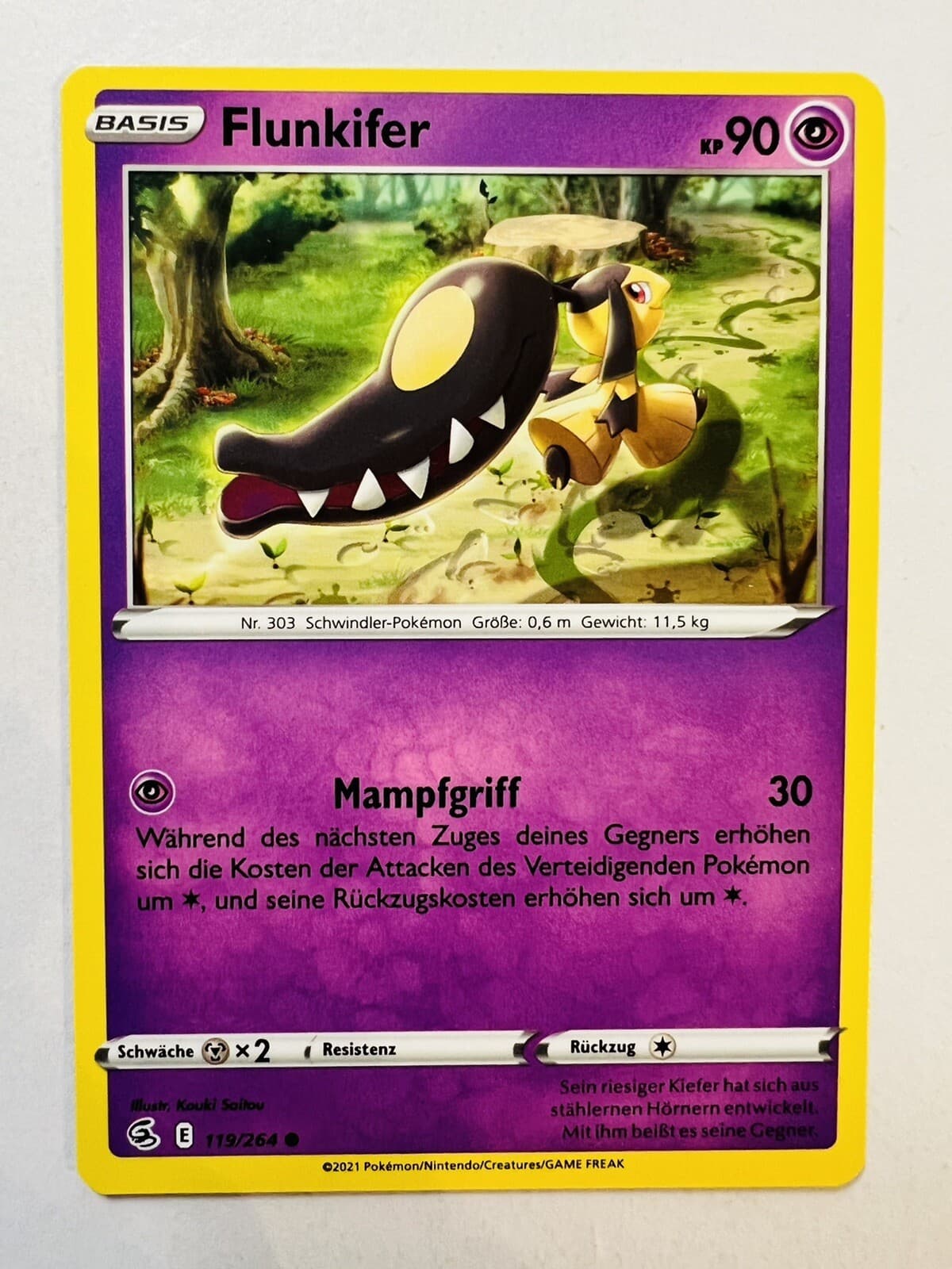Pokemon Karte Flunkifer 119/264 Fusionsangriff Deutsch