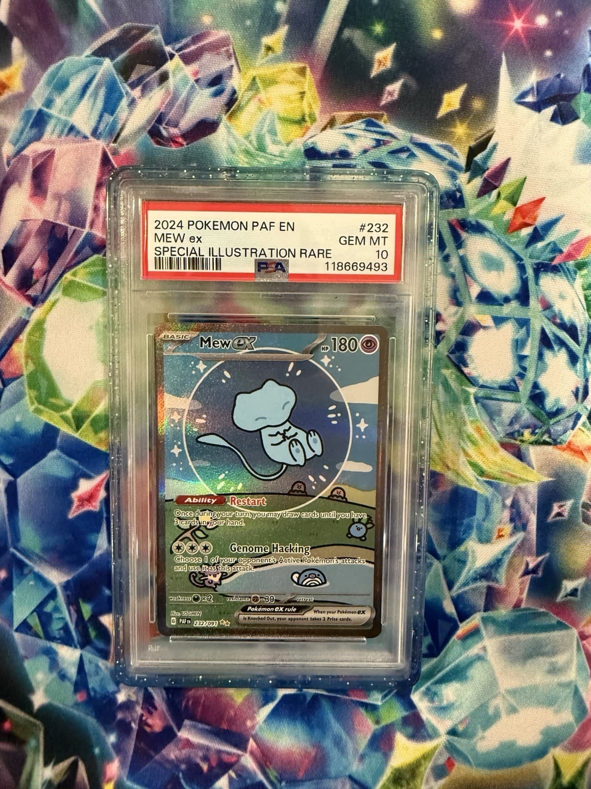 Pokemon Mew ex 232/091 SV Paldean Fates SIR Holo English 2024 PSA 10
