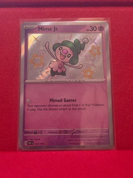Mime Jr. 157/091 SV: Pokemon Paldean Fates Holo