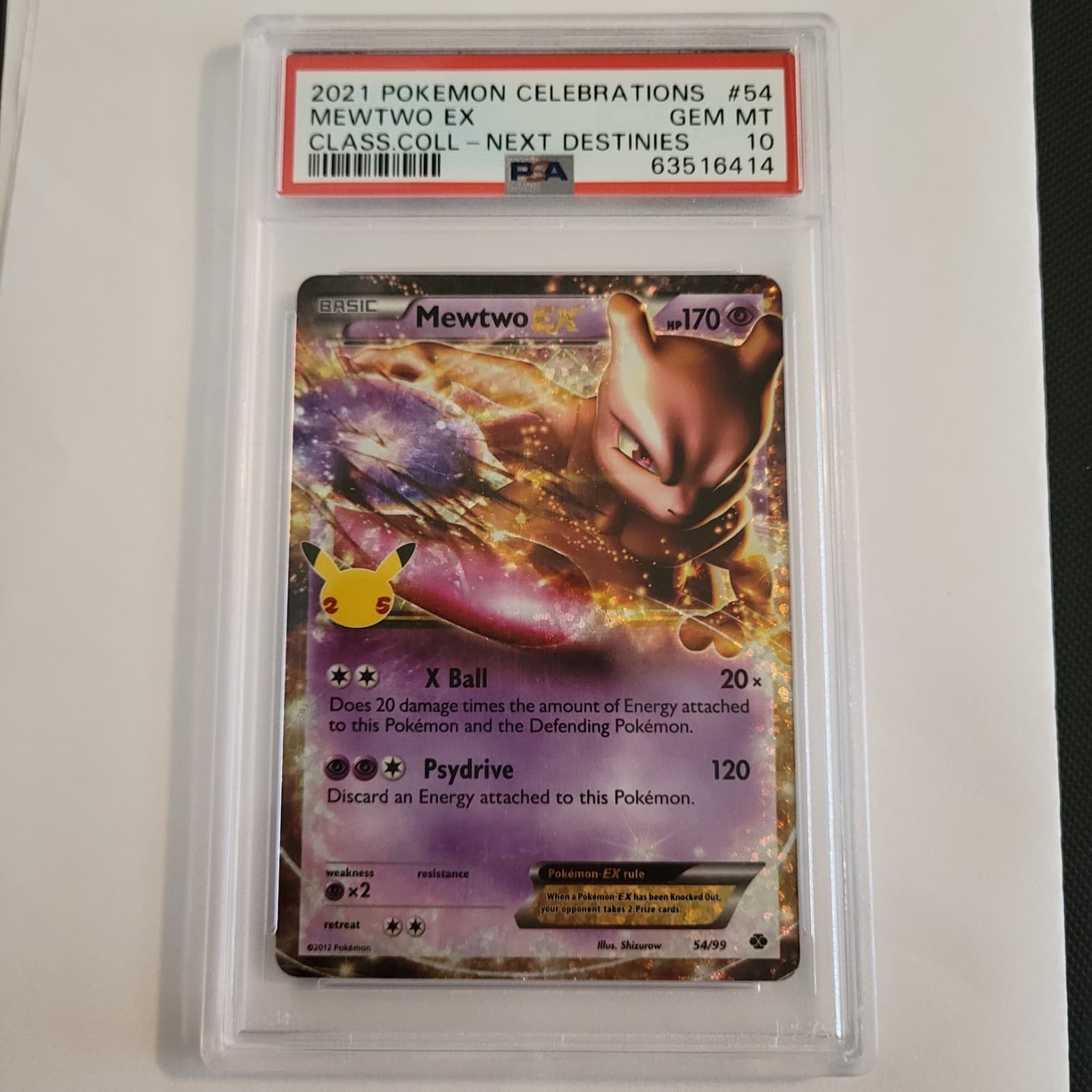 2021 Pokemon Celebrations Classic Collection #54 Mewtwo Ex PSA10