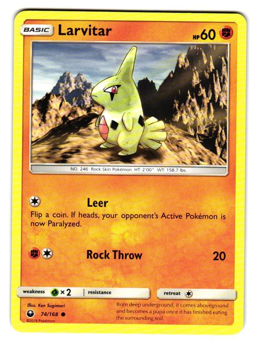 Larvitar 74/168 Common Celestial Storm Pokemon Lightly Played