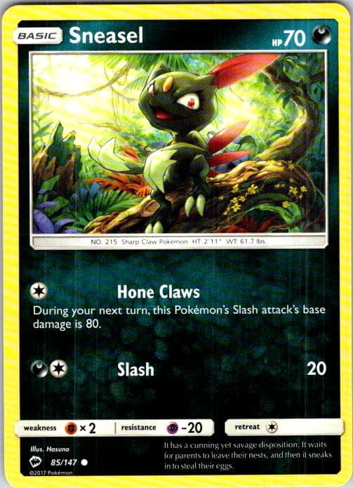 Pokemon | SM - Burning Shadows | Sneasel | 85/147 | | NM
