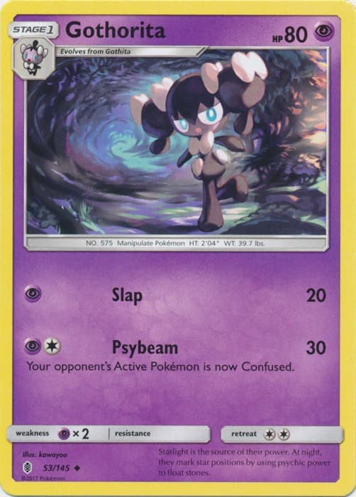 Gothorita - 53/145 - Uncommon (Mp) Guardians Rising - Psychic Pokémon