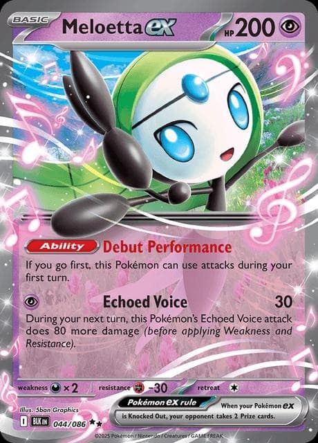 Meloetta ex #44 Pokemon Black Bolt