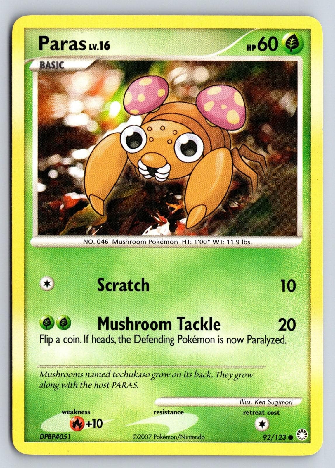Paras 92/123 Mysterious Treasures Pokemon