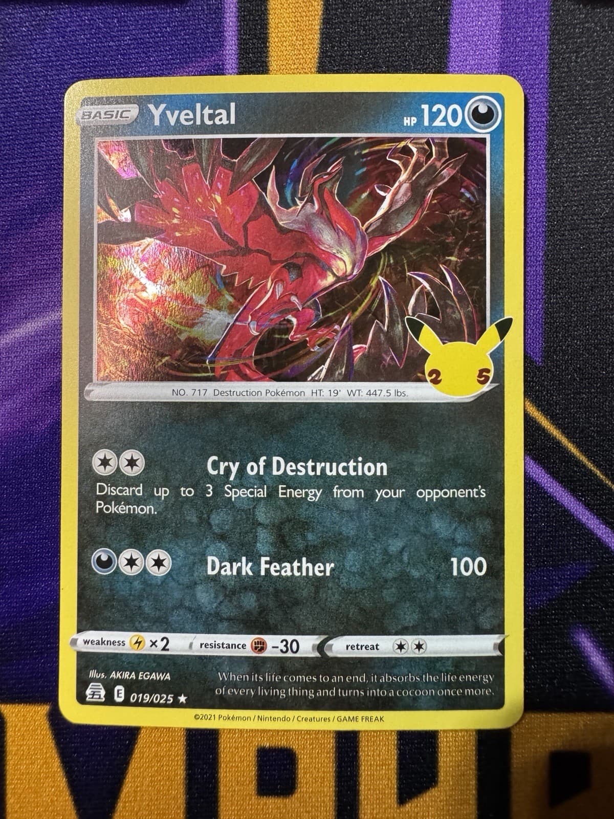 Pokemon TCG 25th Anniversary Celebrations - 19/25 Yveltal