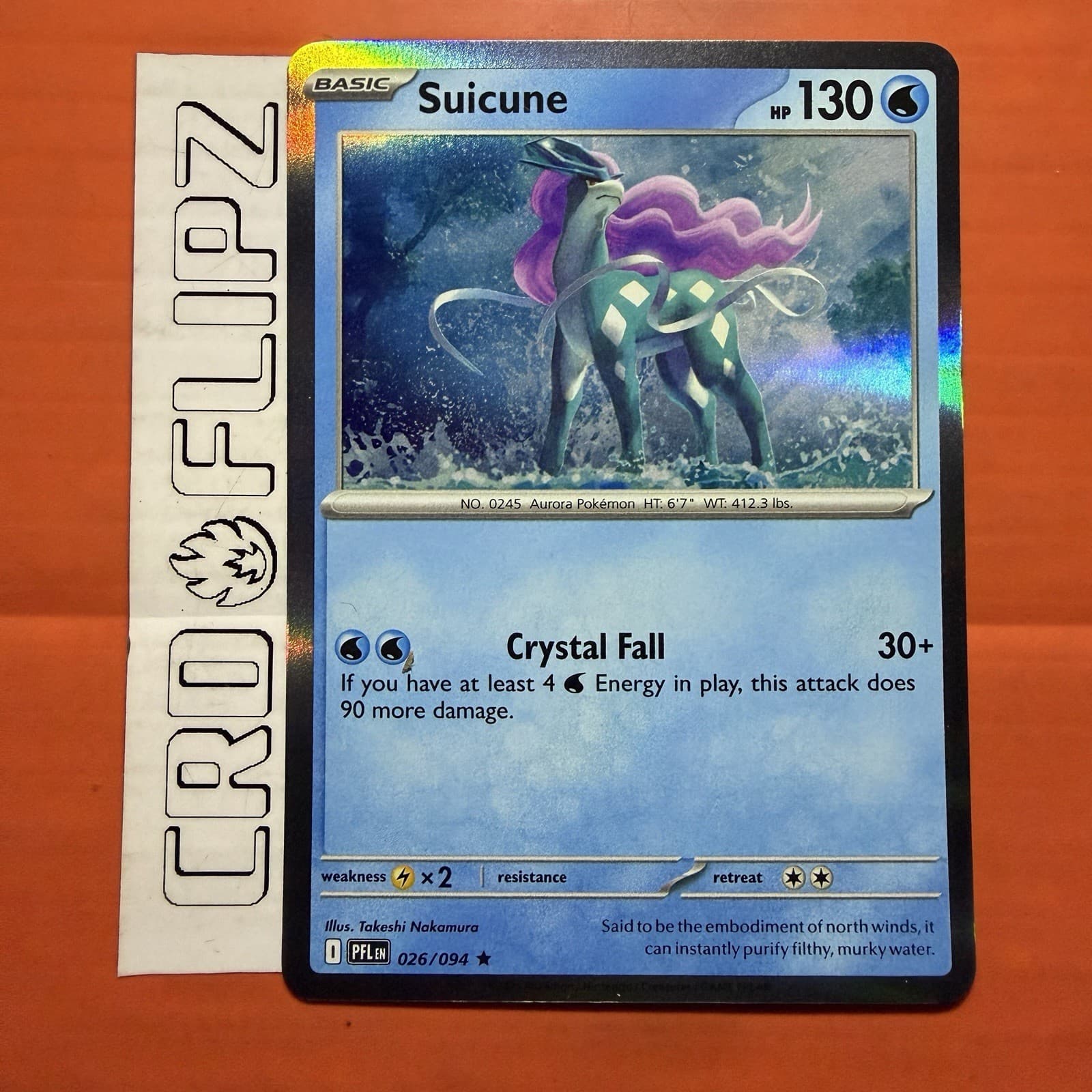 Suicune#26 (026/094) Holo Promo - Phantasmal Flames (Rare) Pokemon