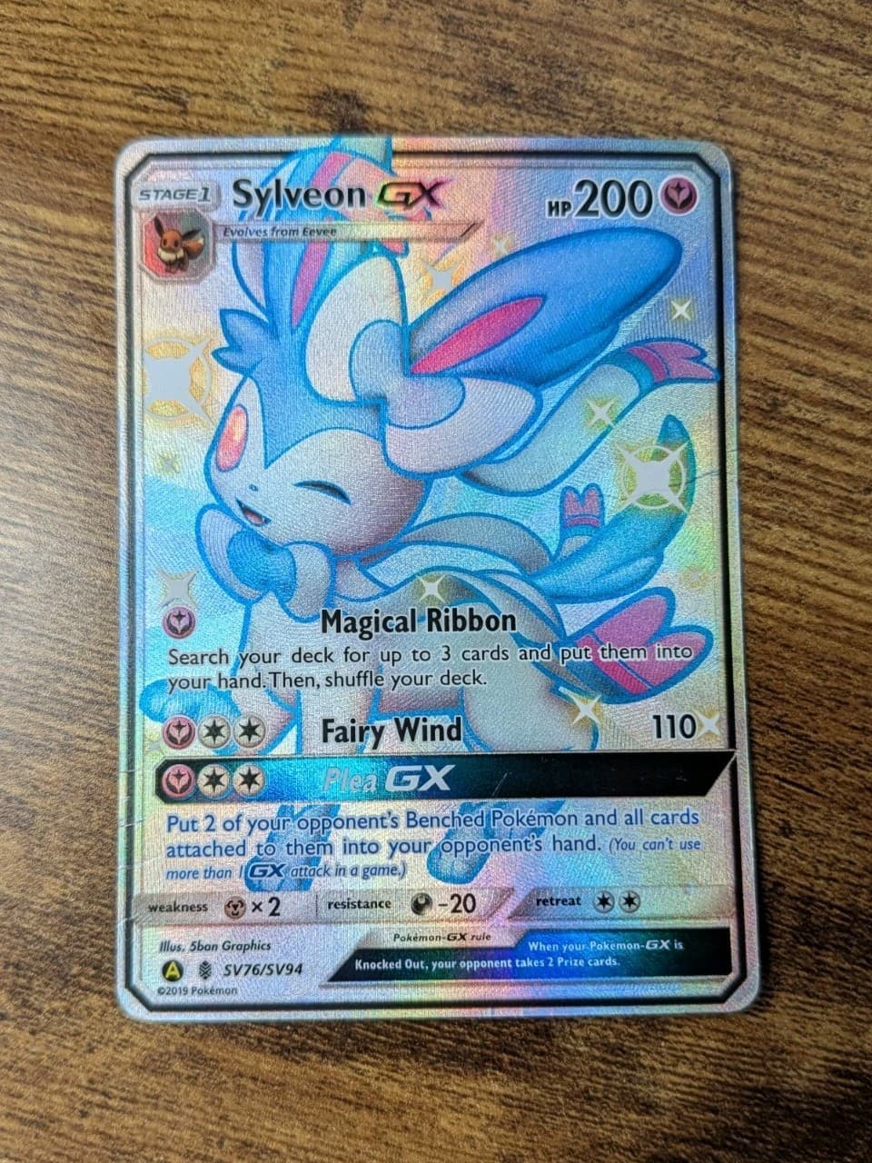Pokemon TCG - Sylveon GX SV76/SV94 Holo Hidden Fates - Shiny Vault - HP 🎀✨