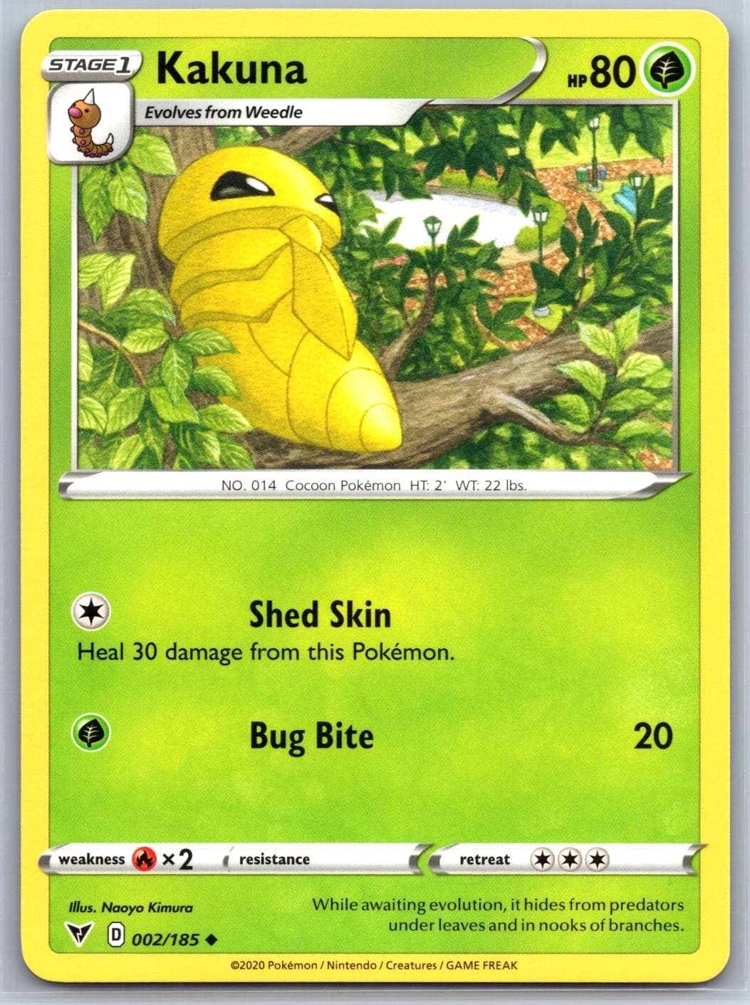 Kakuna 002/185 Uncommon Vivid Voltage Pokemon Near Mint