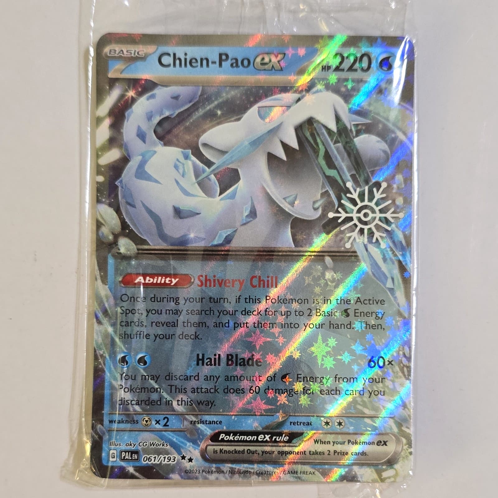 The Pokémon Company Pokémon TCG Chien-Pao ex 061/193 Paldea Evolved DR Holo ENG