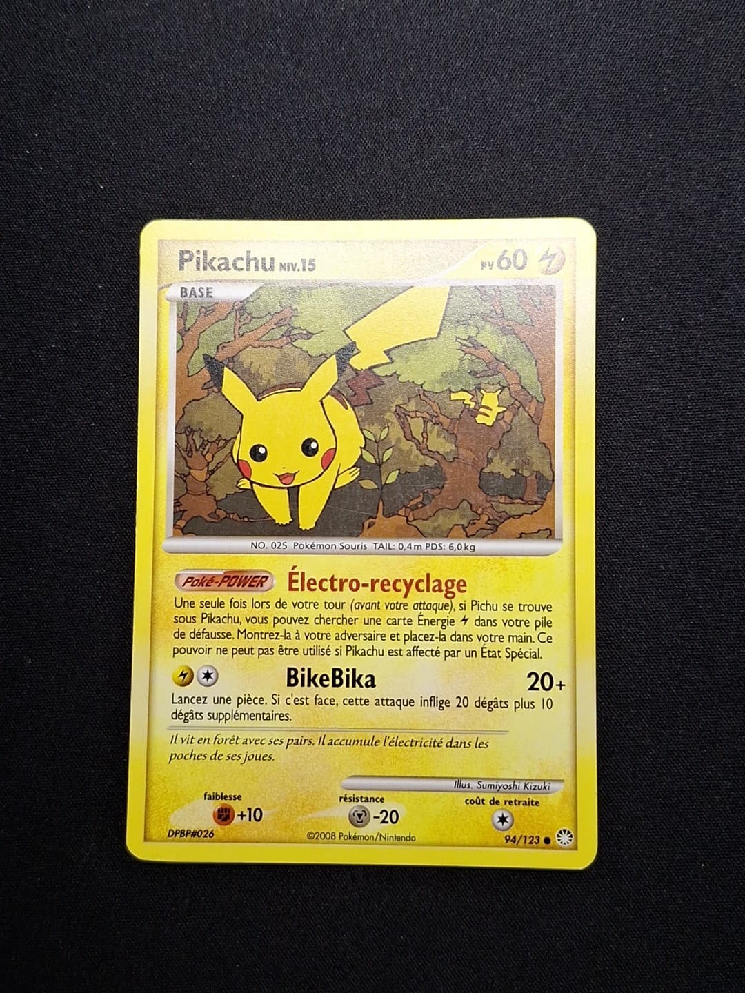 Pikachu 94/123 DP Trésors Mystérieux Carte Pokémon FR
