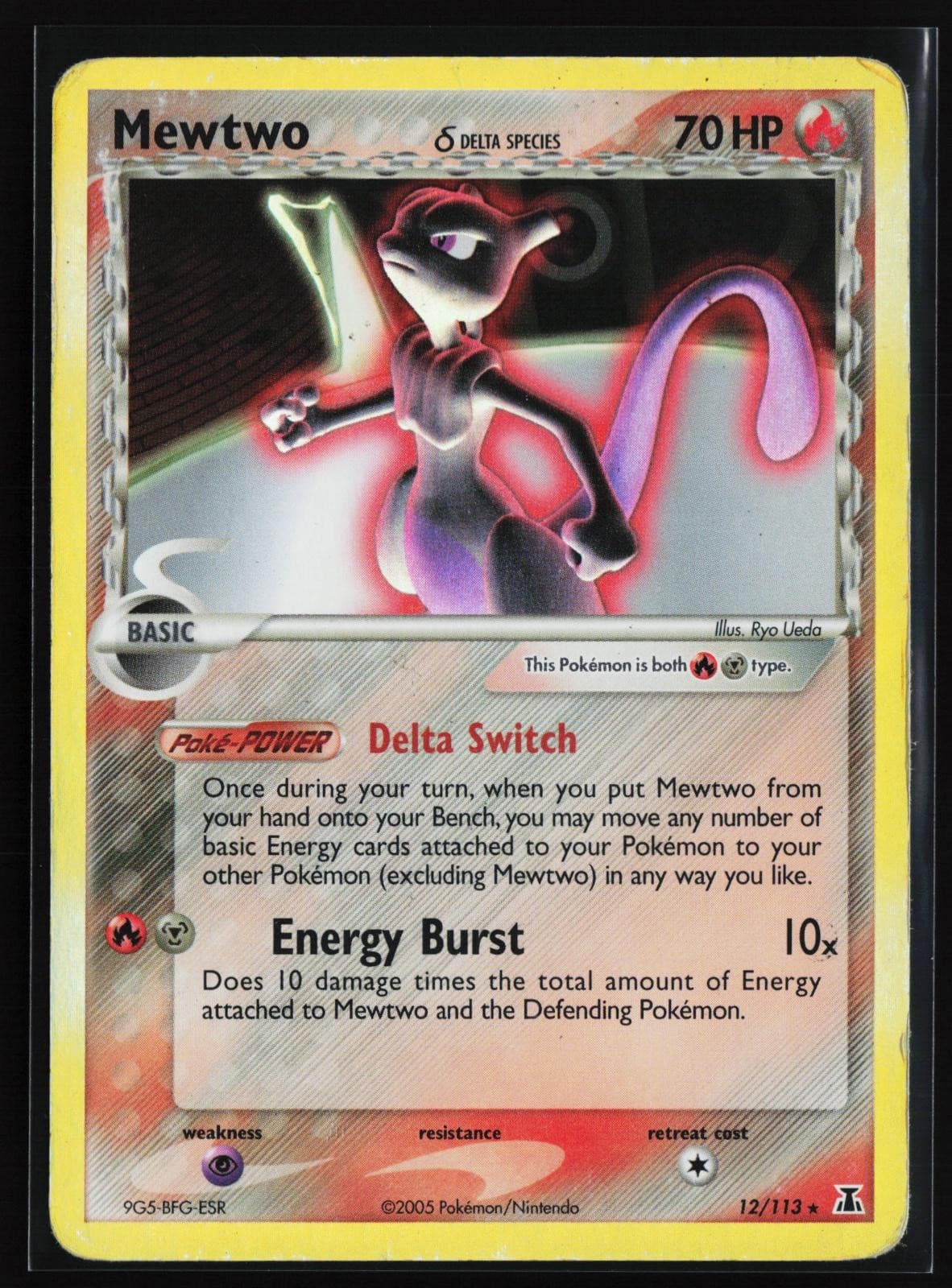 Pokemon Mewtwo 12/113 Delta Species Holo Rare HP
