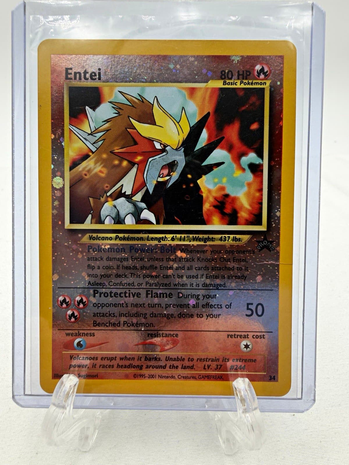 Entei 34 Black Star Promo Reverse Holo 2001 Pokemon WOTC