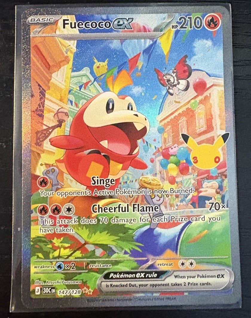 Fuecoco ex 147/128 ME: 30th Celebration Pokemon Holo NM
