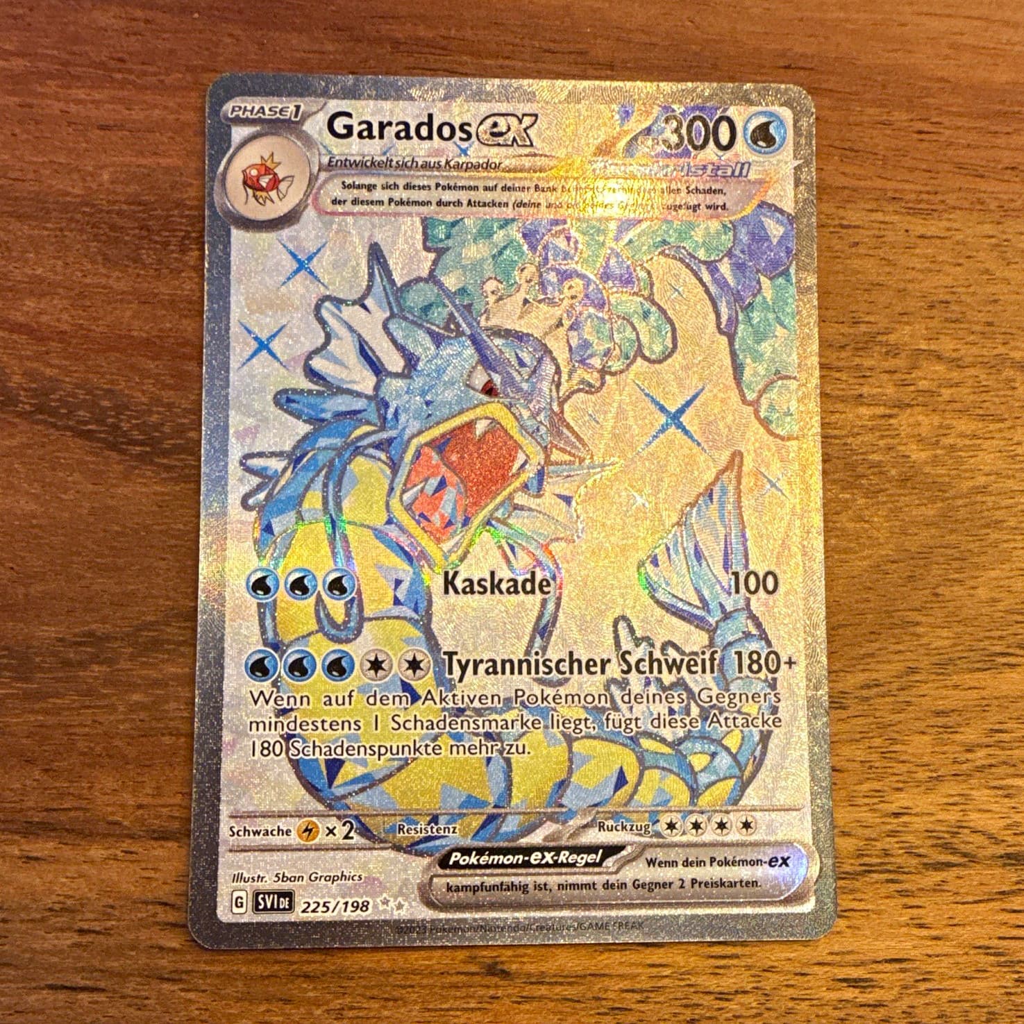 Pokémon TCG Garados ex 225/198 DE Holo EX Double Rare Entwicklungen in Paldea