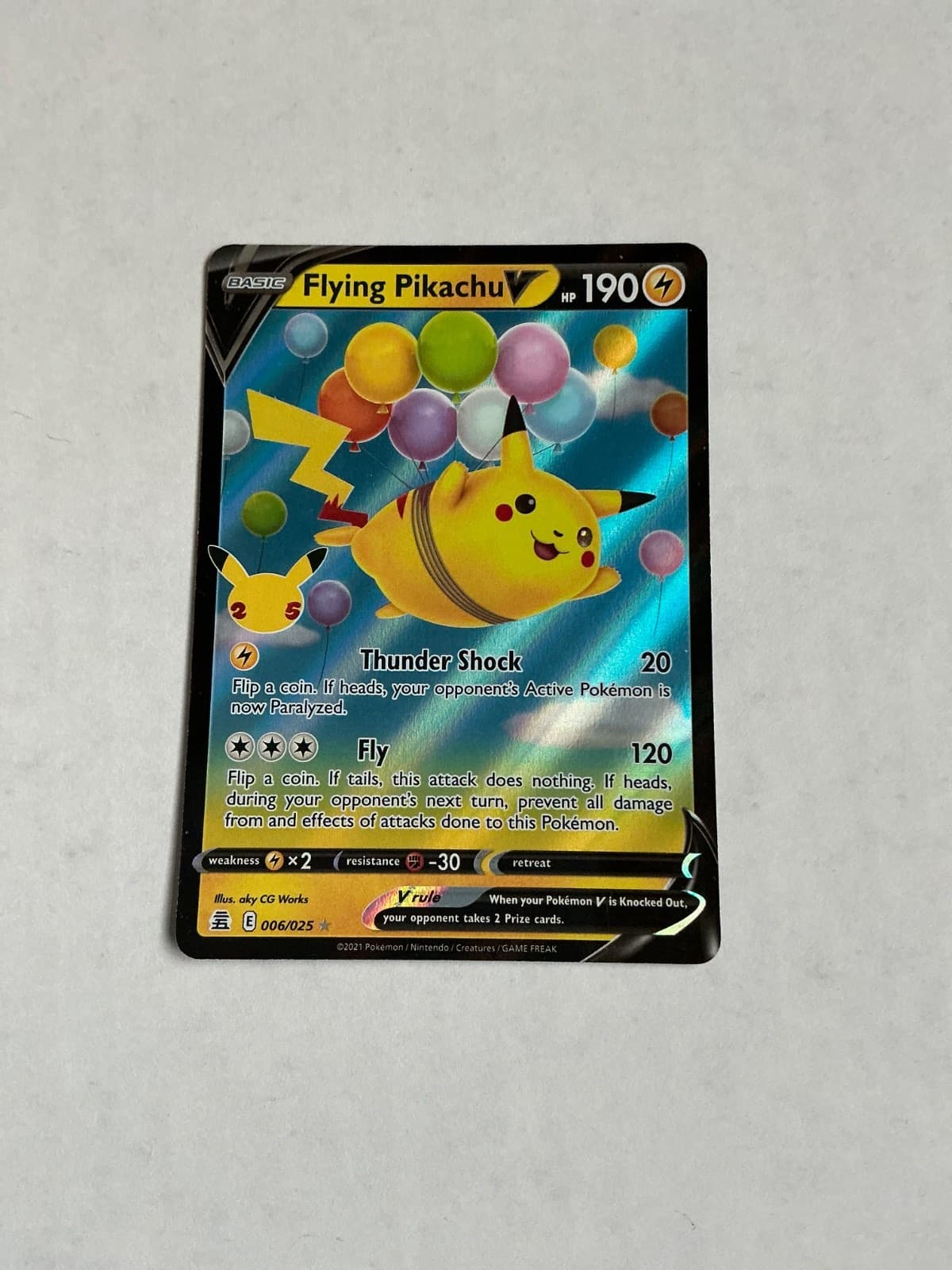 Flying Pikachu V 006/025 Celebrations Ultra Rare Holo