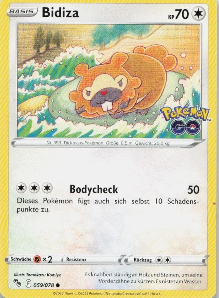 Pokémon Bidiza Pokémon GO #59 NM DE
