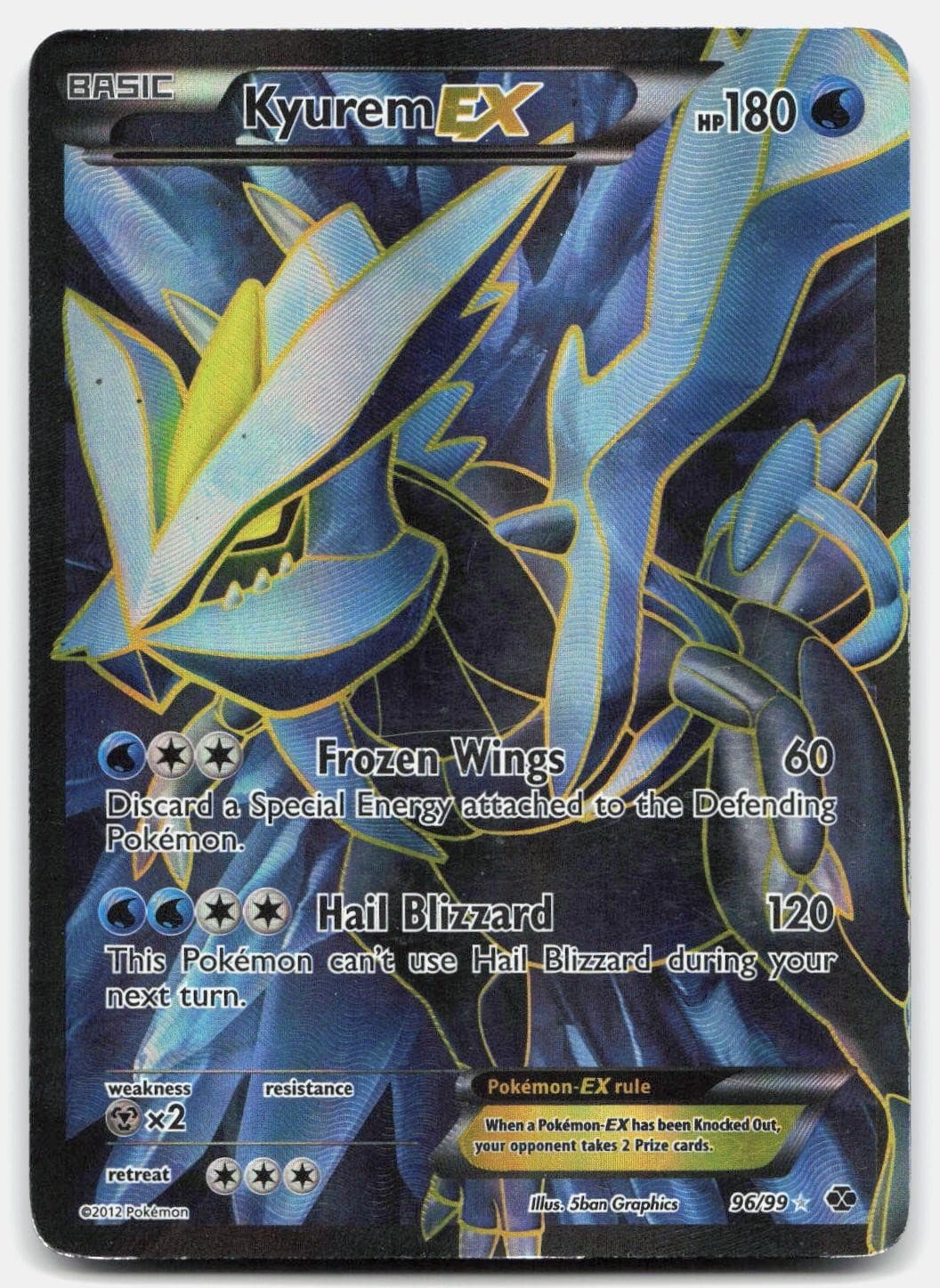Kyurem EX 96/99 Ultra Rare Next Destinies Pokemon Holo Heavily Played