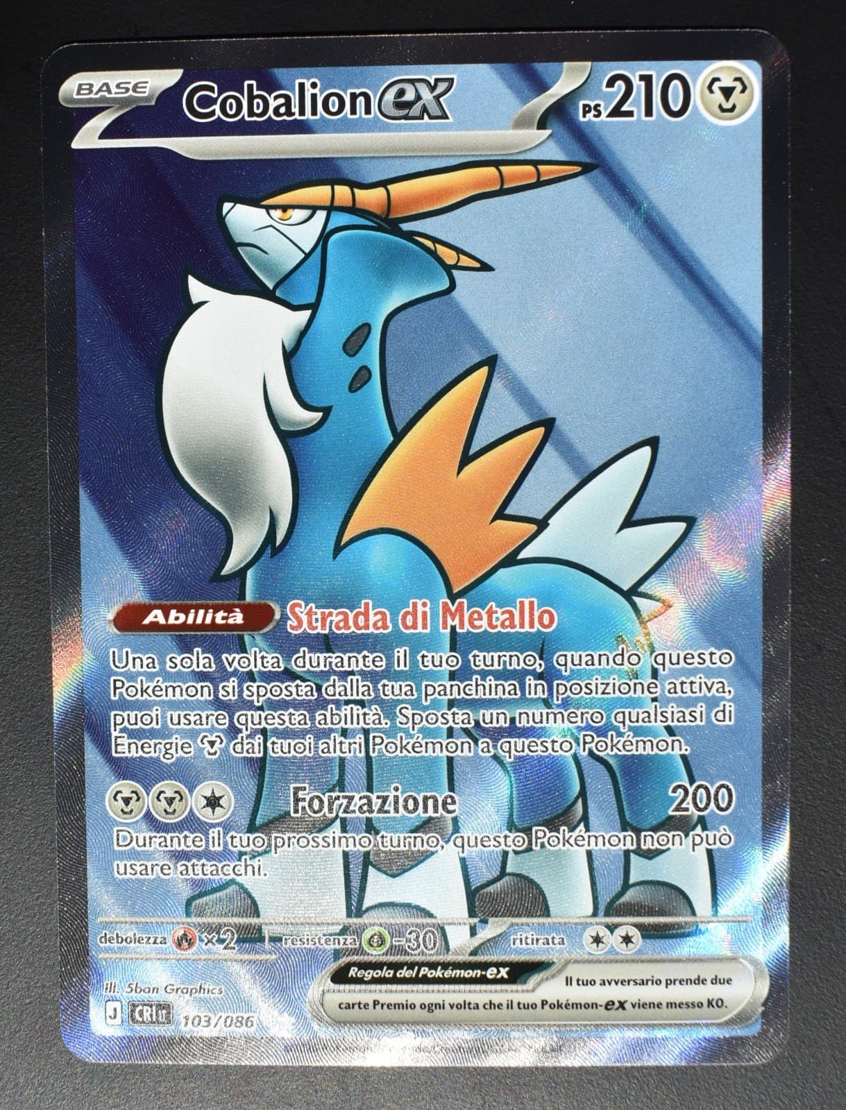 COBALION EX Full Art 103/086 CRI Caos Nascente Italiano Near Mint
