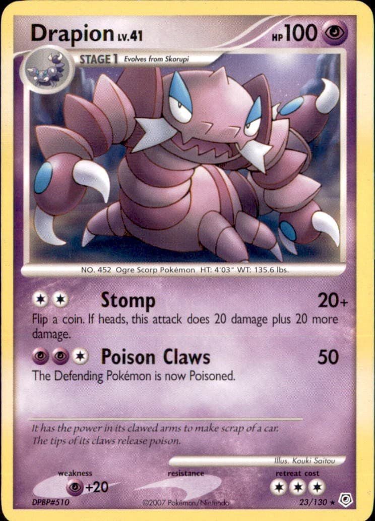 Pokemon Drapion 23/130 Diamond & Pearl Non-Holo