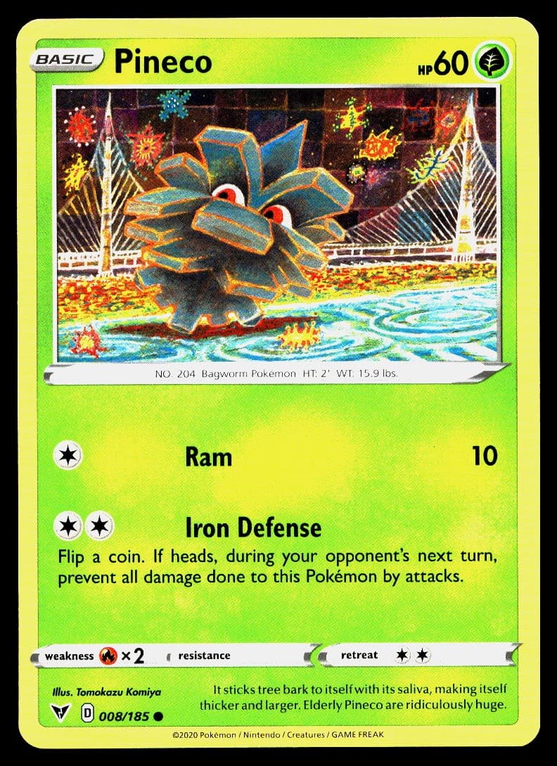 Pokemon Pineco #008/185 SWSH04: Vivid Voltage Common