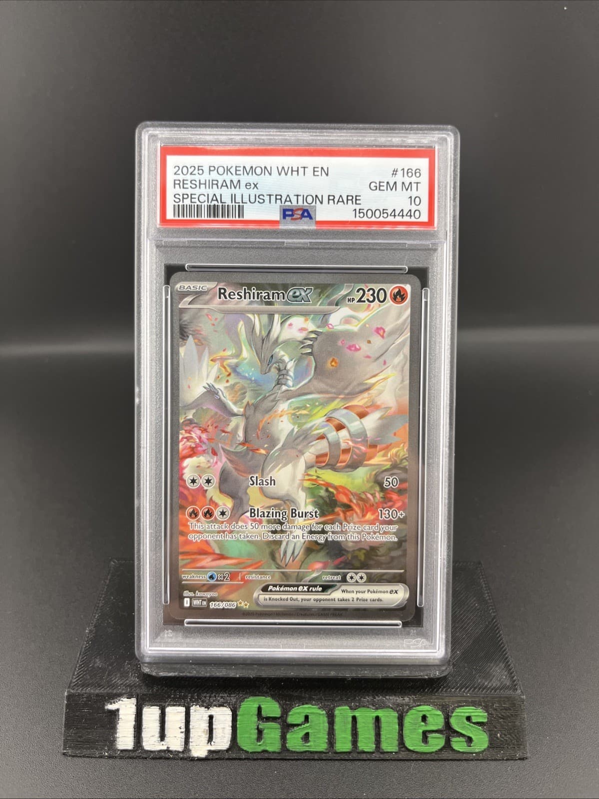 2025 Pokemon WHT EN #166 Reshiram ex Special Illustration Rare PSA 10 GEM MT