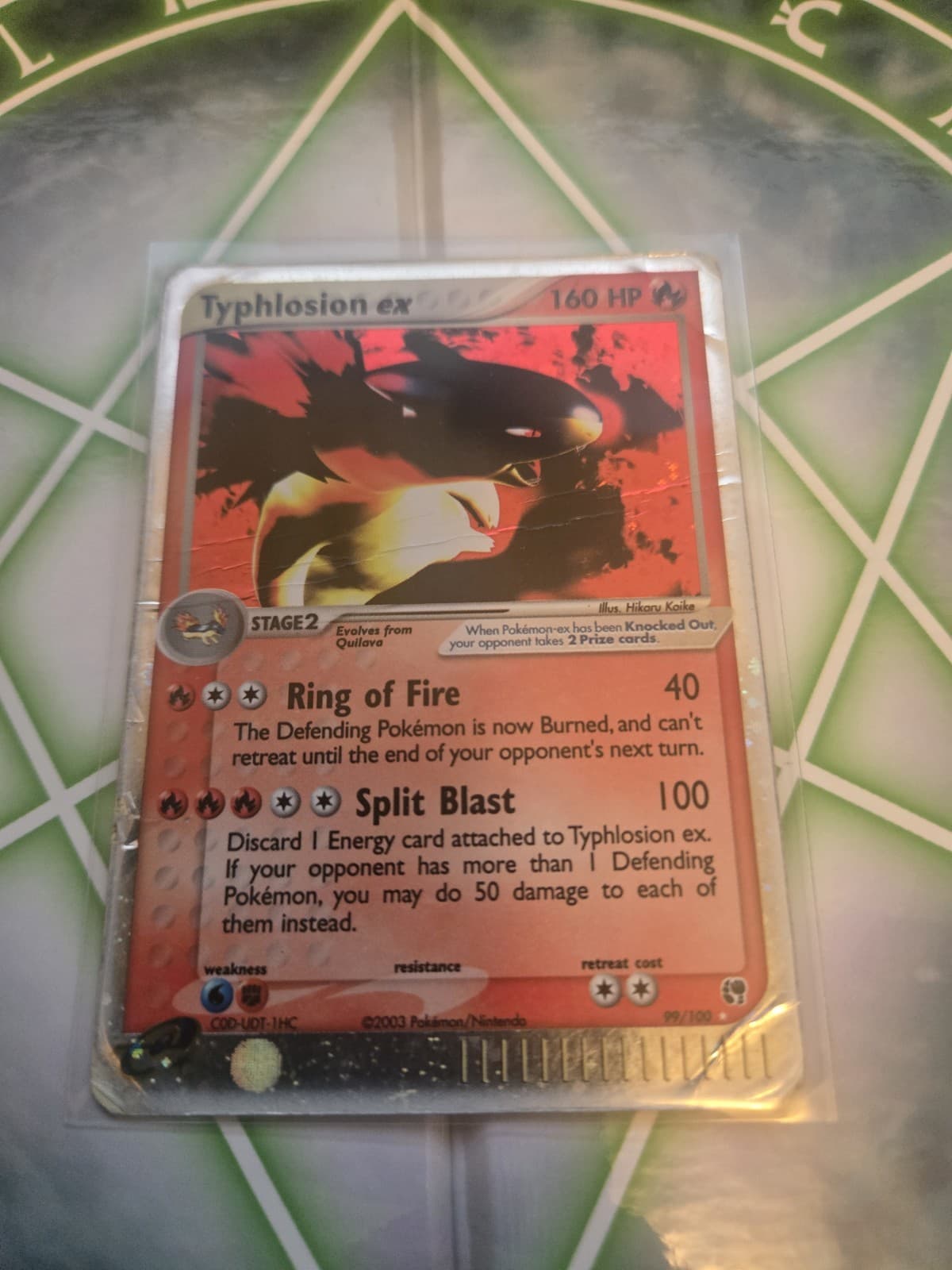 Pokemon TCG Typhlosion ex 99/100 EX Sandstorm Holo Ultra Rare Eng 2003 160HP