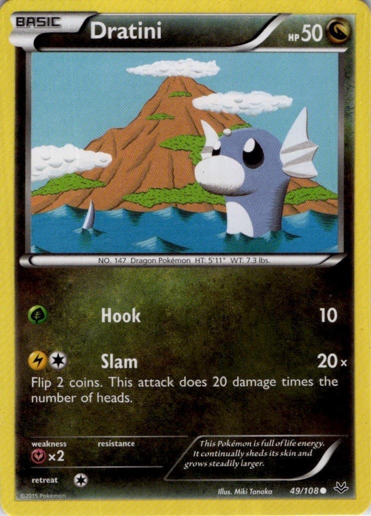 Dratini 49/108 Common XY - Roaring Skies Pokemon Lightly Played